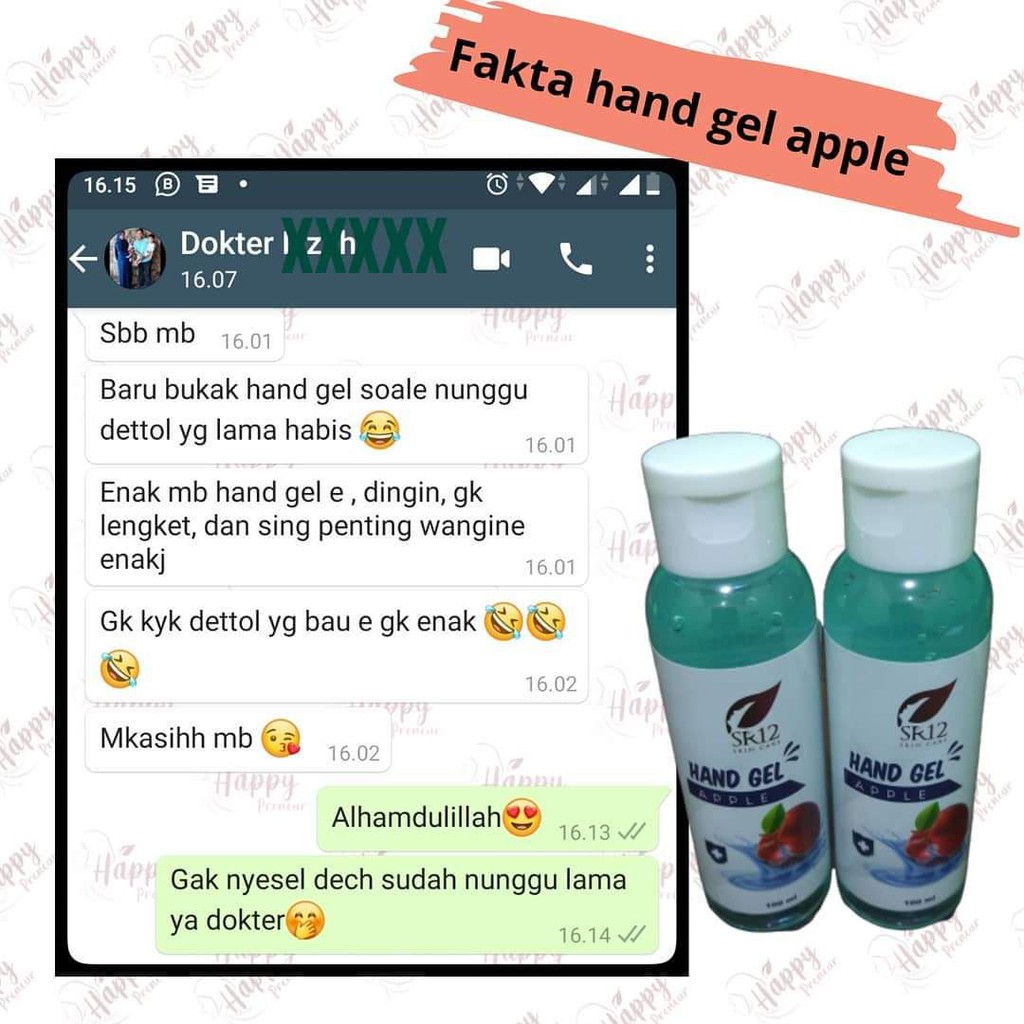 HAND SANITIZER SR12 HAND GEL APPLE 500ml ANTI SEPTIC ANTI KUMAN