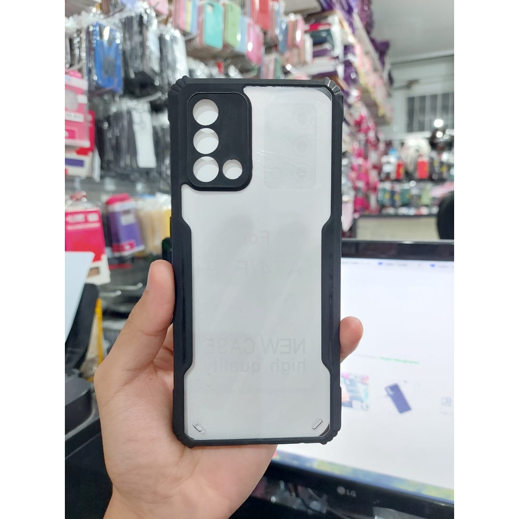 Case Oppo A95 4G 6.43 inchi Black Macaron Aero Fusion Slimfit Anti Crack