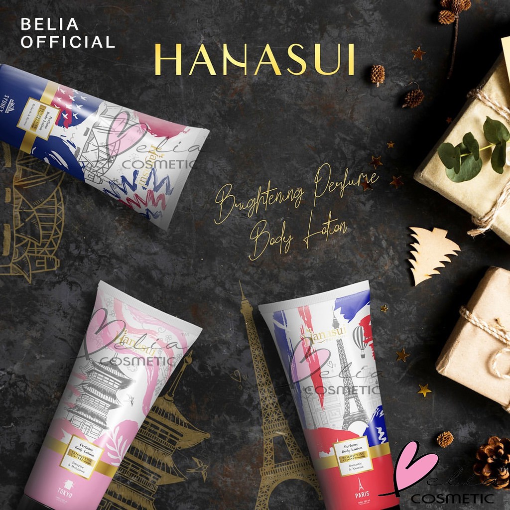 ❤ BELIA ❤ HANASUI Perfume Body Lotion 180mL UVA UVB Protection | Sydney Tokyo Paris parfum losyen