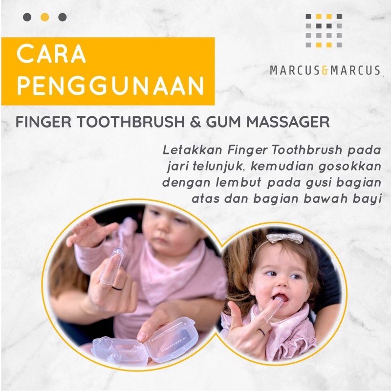 Marcus &amp; Marcus Finger Toothbrush &amp; Gum Massager set