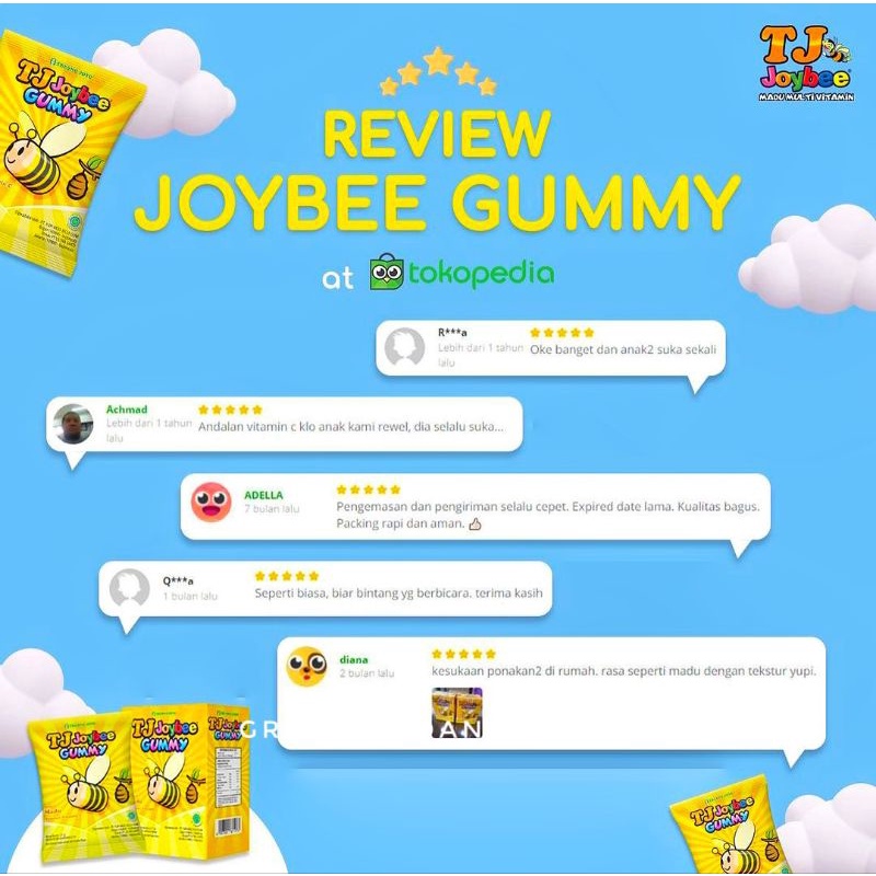 MADU TI JOYBEE GUMMY - MADU VITAMIN C KUNYAH ENAK BERGIZI