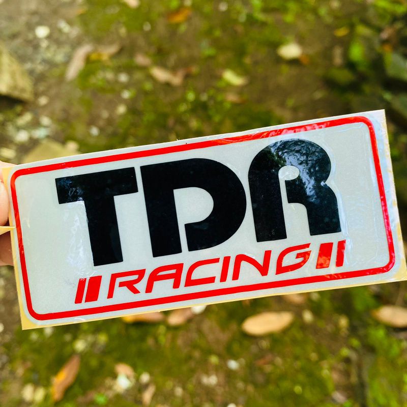 Sticker TDR racing cuting sticker 1pcs bahan tumpuk timbul berkualitas stickerbae