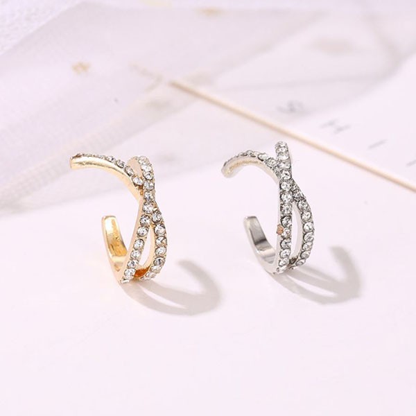 anting clip retro diamond ear clip 1pcs jan237 (3E3)