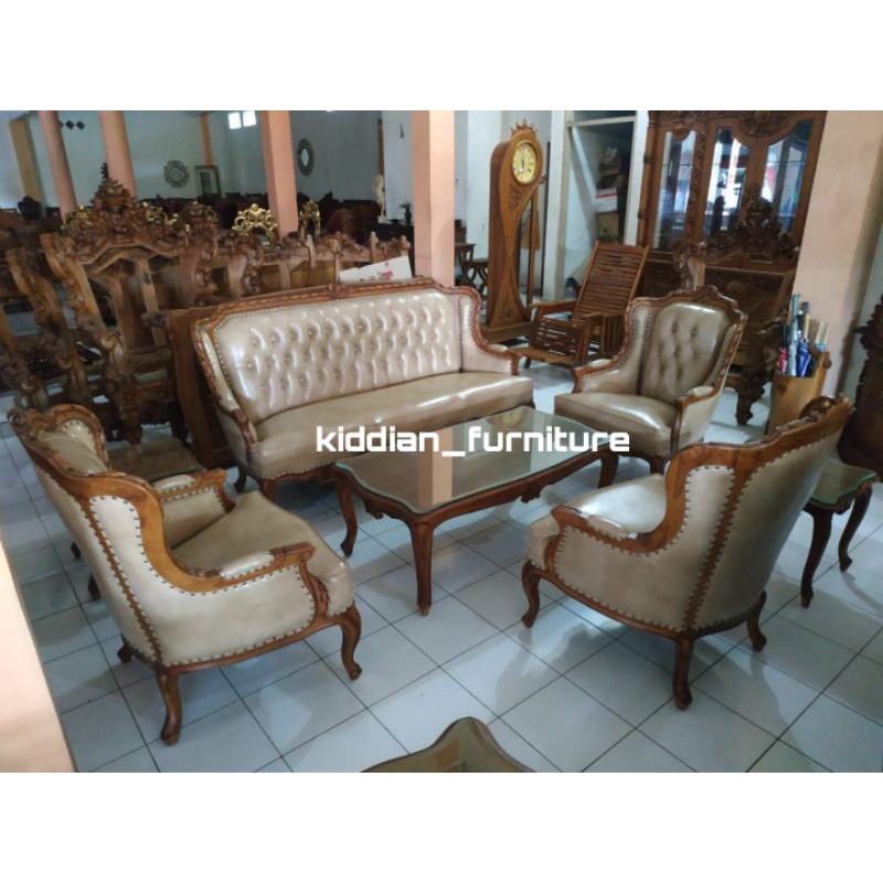 sofa mawar ikat 3111 meja+kenep