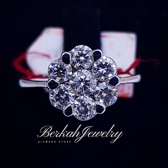 Cincin emas berlian asli 1,20 Ct Eropa Natural Diamond sertifikat