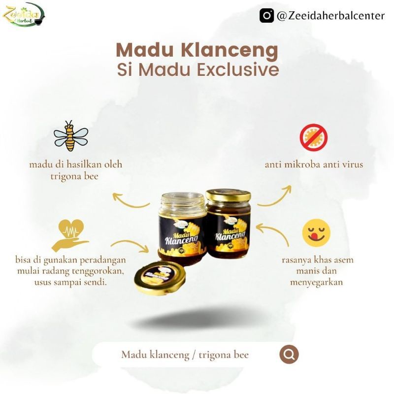 

*READY SIAP KIRIM* Madu Klanceng/Trigona Bee Zeeida Herbal