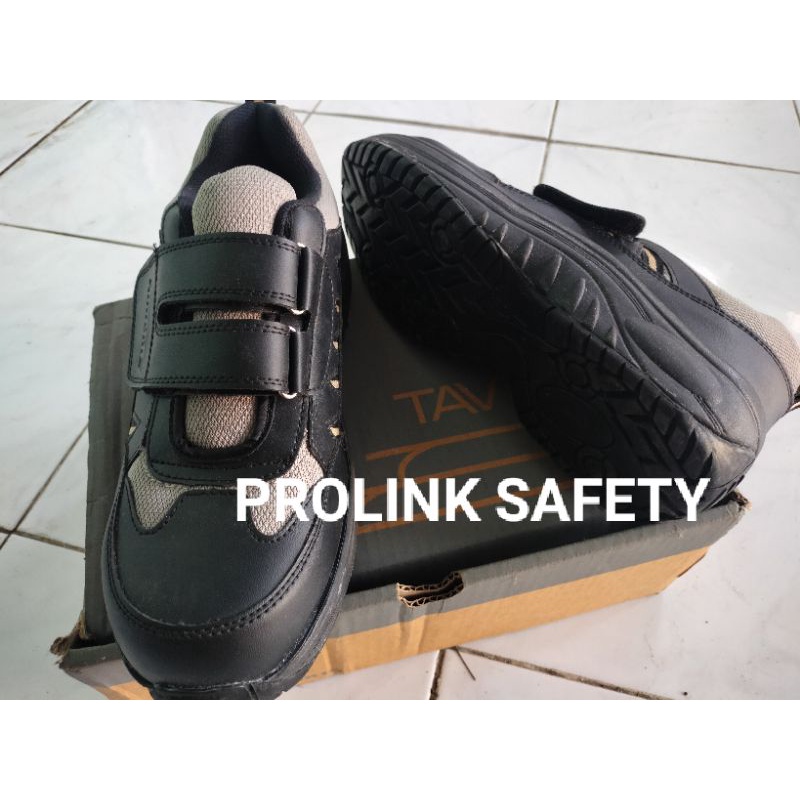 SEPATU SAFETY SPORT SIZE 41 HITAM BROWN ORIGINAL