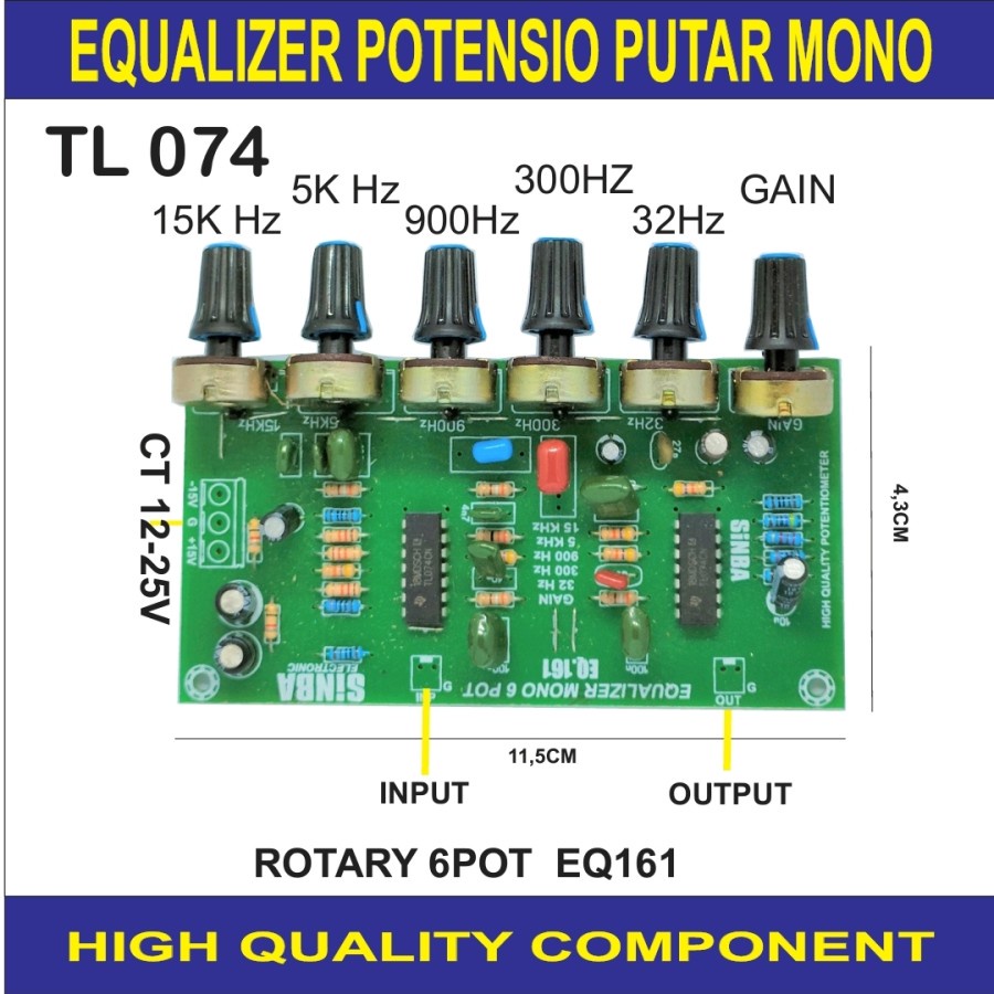 EQUALIZER 6 POTENSIO PUTAR ROTARI 161