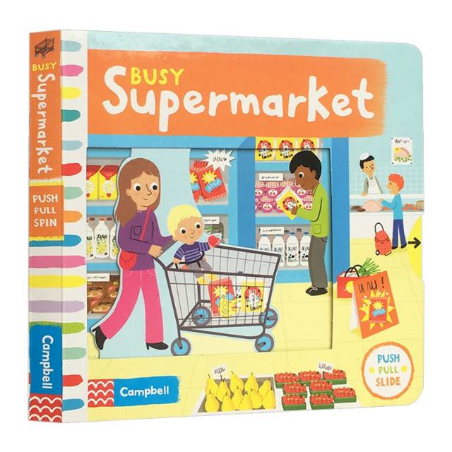 original Busy supermarket Campbell/board buku/busy shopping buku import/cambpell/activity book/happychild