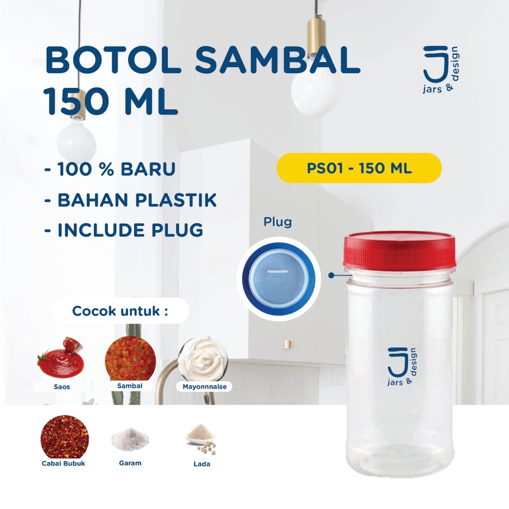Toples Plastik / Botol Sambal / Toples Bumbu / Toples Sambal 150ml