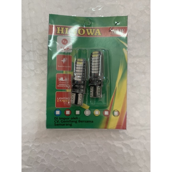 Lampu Senja T10 12 Volt 16 Led Nyala 4 Warna