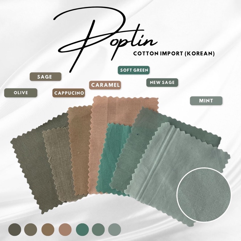 BAHAN KAIN KATUN POPLIN IMPORT (KOREA)