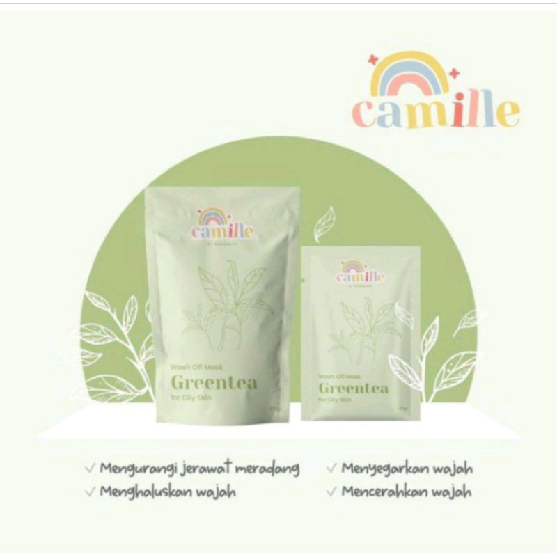 BPOM CAMILLE BEAUTY MASKER WAJAH 25 gr-GREEN TEA 25 gr