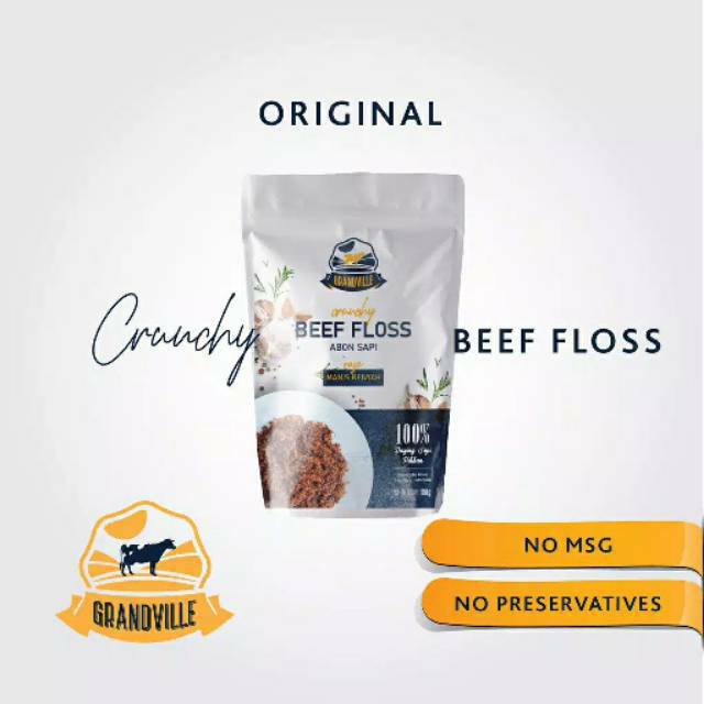 Abon Sapi Grandville - Crunchy Beef Floss No MSG