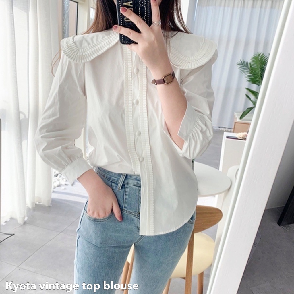 Kyota vintage top blouse -Thejanclothes