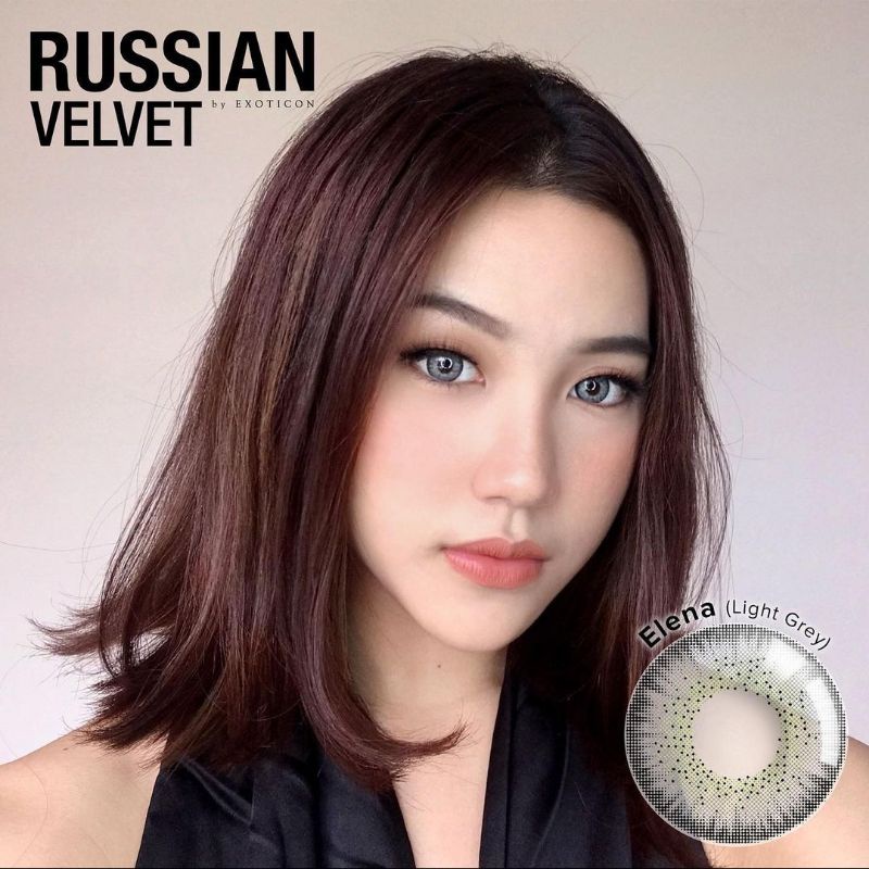 SOFTLENS X2 RUSSIAN VELVET NORMAL &amp; MINUS (-0.50 S/D -3.00) BY EXOTICON / 14.5MM / MILA BROWN IRINA GREY TATIANA BLUE ELENA LIGHT GREY / Softlen Soflen Soflens