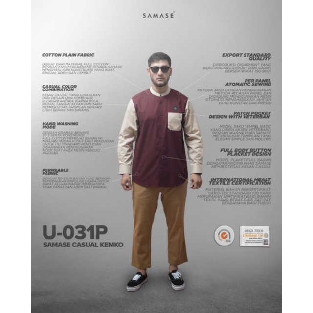 KEMKO CASUAL SAMASE LENGAN PANJANG U031P