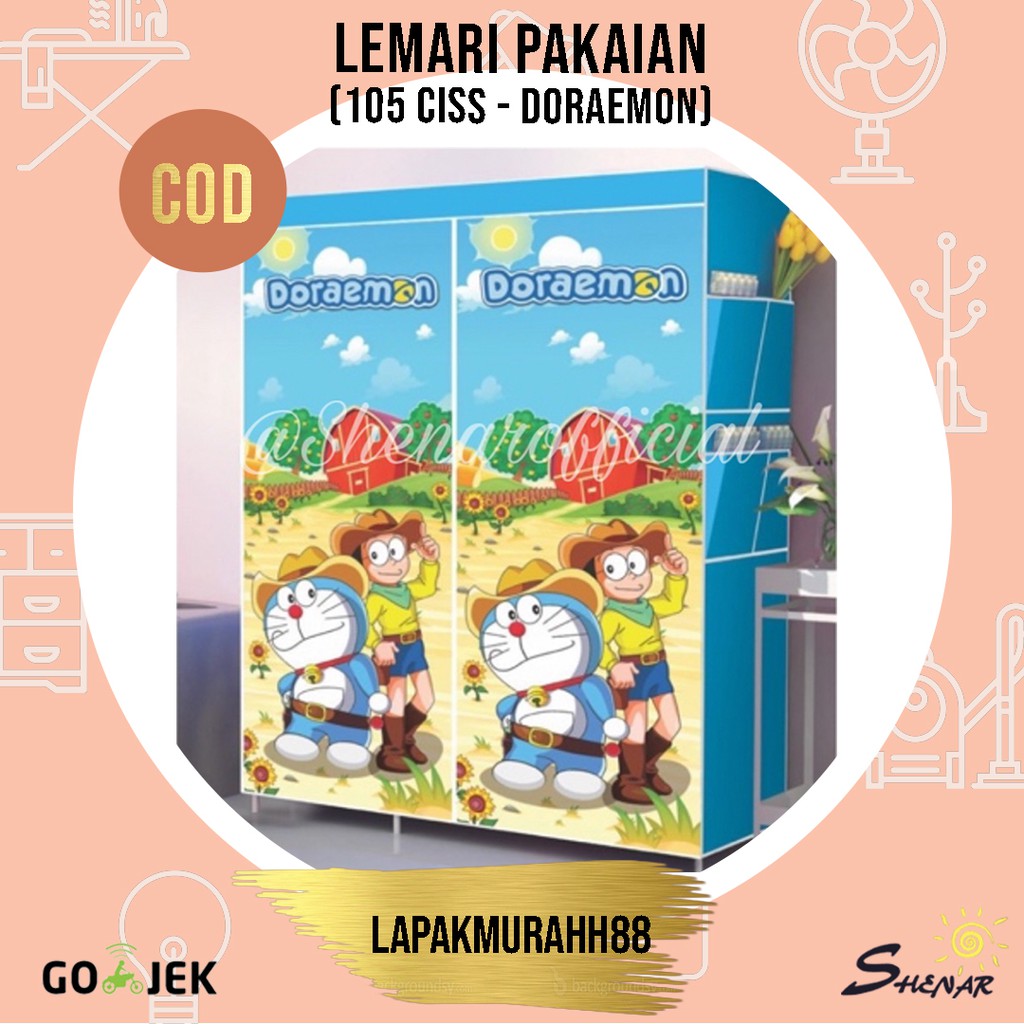 LEMARI PAKAIAN KARAKTER 3D/LEMARI BAJU PORTABLE/LEMARI ANAK SERBAGUNA 105 CISS DISNEY, LAPAKMURAHH88