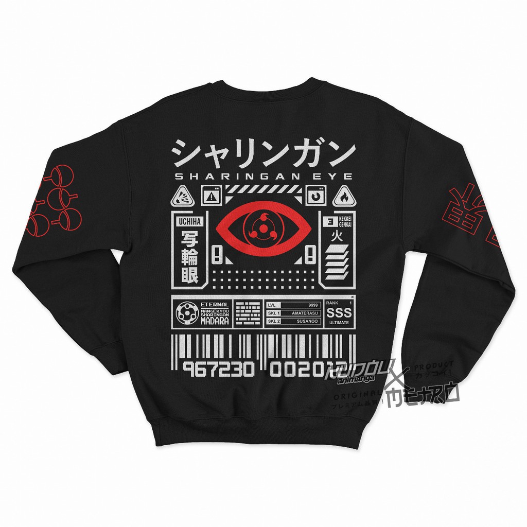 Crewneck  Kekkai Genkai Sharingan Anime Naruto Anime Manga