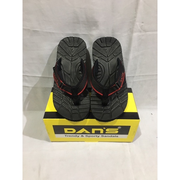 Sandal jepit anak laki laki DANS DAVKA KID BLACK RED