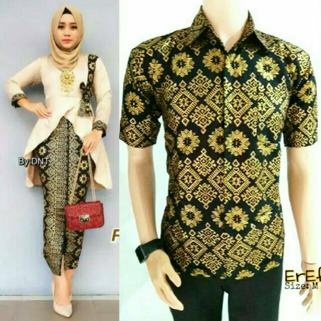 BUSANA MUSLIM - batik couple kebaya modern baju Muslim pakaian muslim tanah abang rok hitam solo