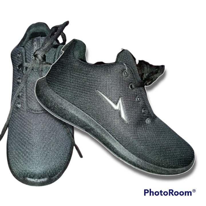 Sepatu Pria Sekolah ANDO PINO All Hitam 100% Original Sneakers Dewasa Size 39-43 Back to School