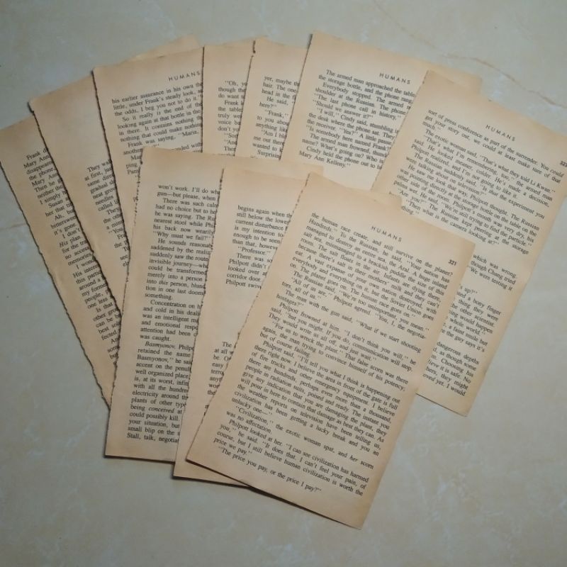 [Vistuff.id] 10pcs old paper novel paper dictionary paper vintage paper