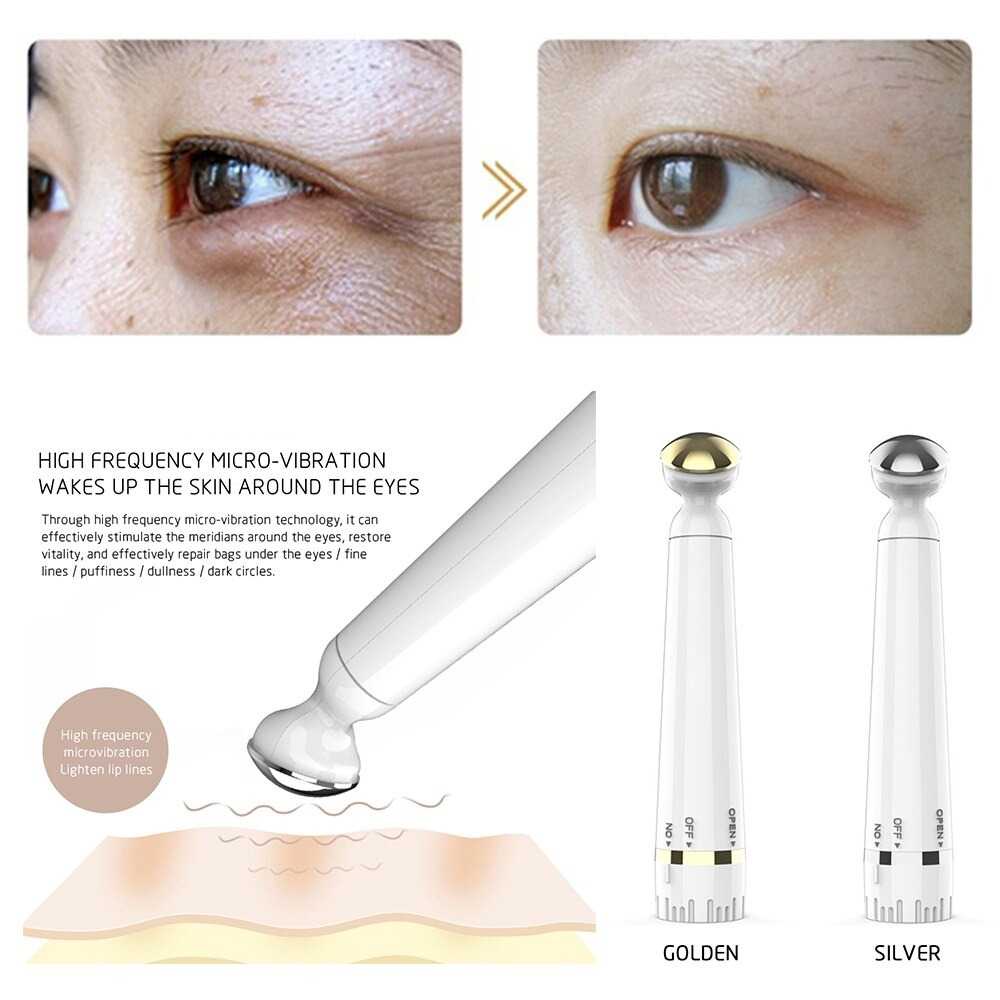 Alat Pijat Mata Elektrik Anti Aging untuk Kerutan Mata dan Wajah Penuaan Dini Pen Eye Massager