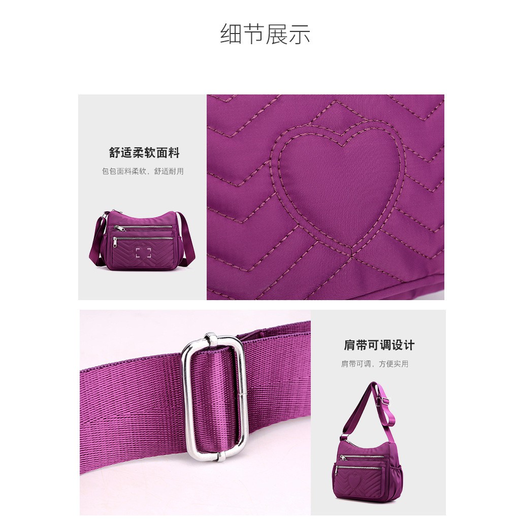 Tas Wanita Selempang Bahu Import Premium Quality Tahan Air Nylon J50