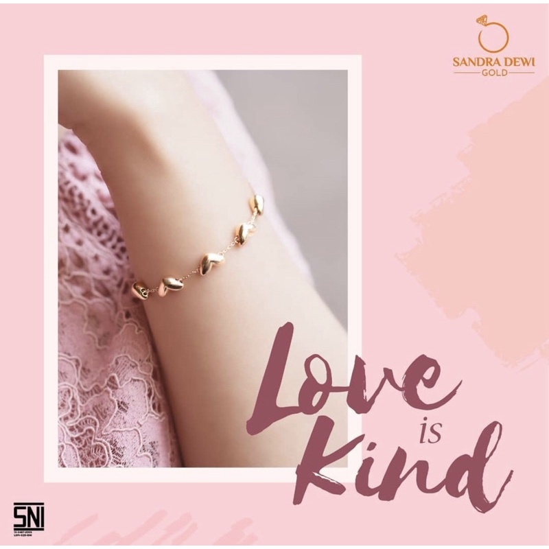 Sandra Dewi Gold Gelang Love Series-BC200168