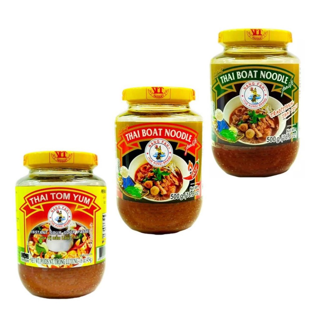 

NANG FAH Tom Yum Paste - NANG FAH Thai Boat Noodle Paste - NANG FAH Thai Boat Noodle Paste Hot Thai