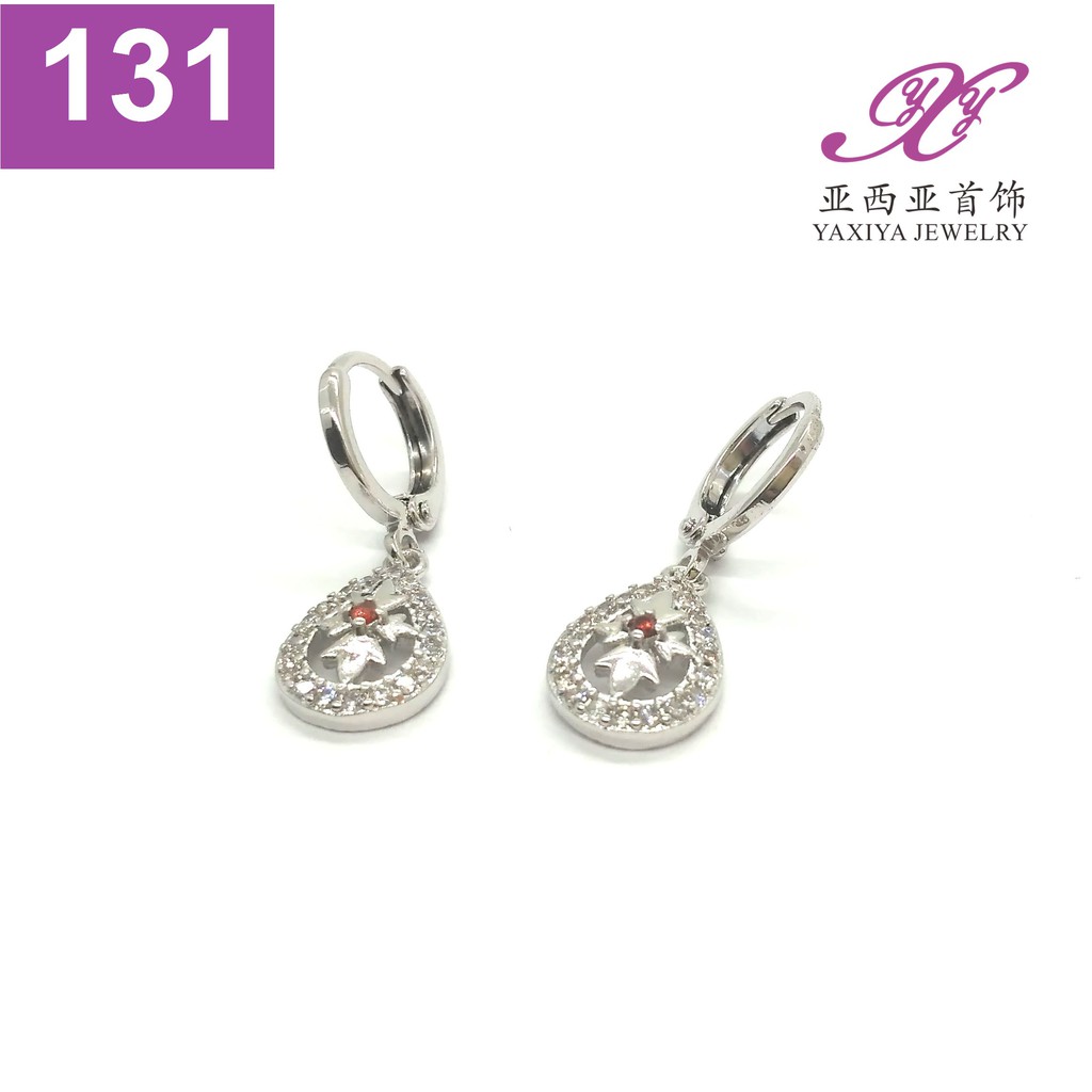 

Anting Permata Emas putih Perhiasan imitasi 18K Yaxiya Jewelry 131