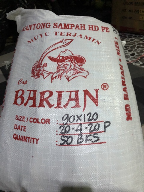 Kantong plastik sampah 90x120