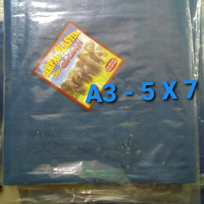 TERPAL A3 - 5 x 7 /TERPAL KOLAM TERPAL JADI PLASTIK / TENDA BIRU JADI