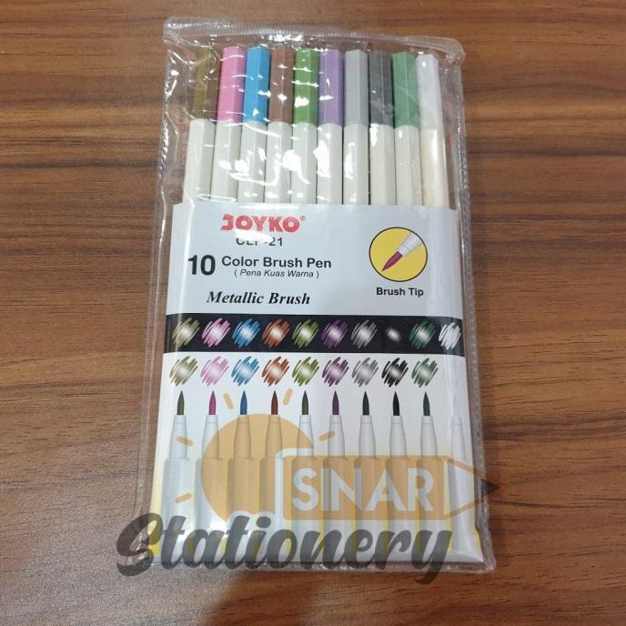 

[[COD]] Spidol 10 colour clp21 metalic brush joyko TERJAMIN Kode 1455