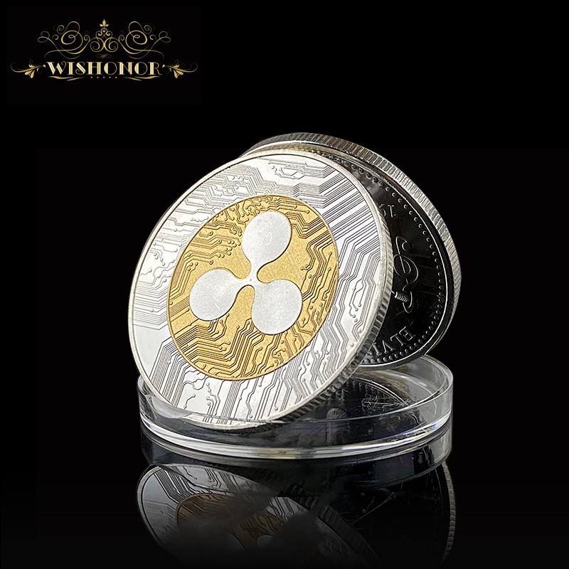 New Ripple Coin Xrp Crypto Commemorative Ripple Xrp Collectors Coin Gift Shopee Indonesia