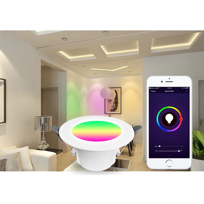 Lampu Smart Downlight LED Plafon Bluetooth 10W Support Wifi with TUYA