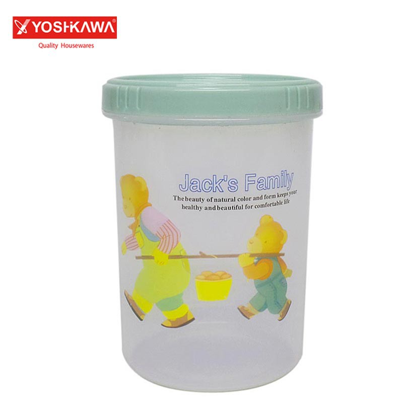 

YOSHIKAWA Toples Plastik 520 ML Food Container EVL-TX-17 Hijau