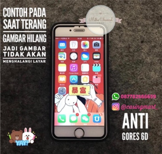 [ vhieshop ] Tempered glass ip 6d Anti Gores Ip Xmax IP 11PRO MOTIF MONSTER