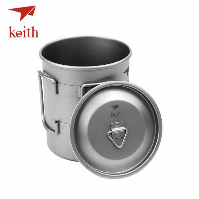 Keith titanium Ti3201 mug 300ml with folding gelas Ultralight