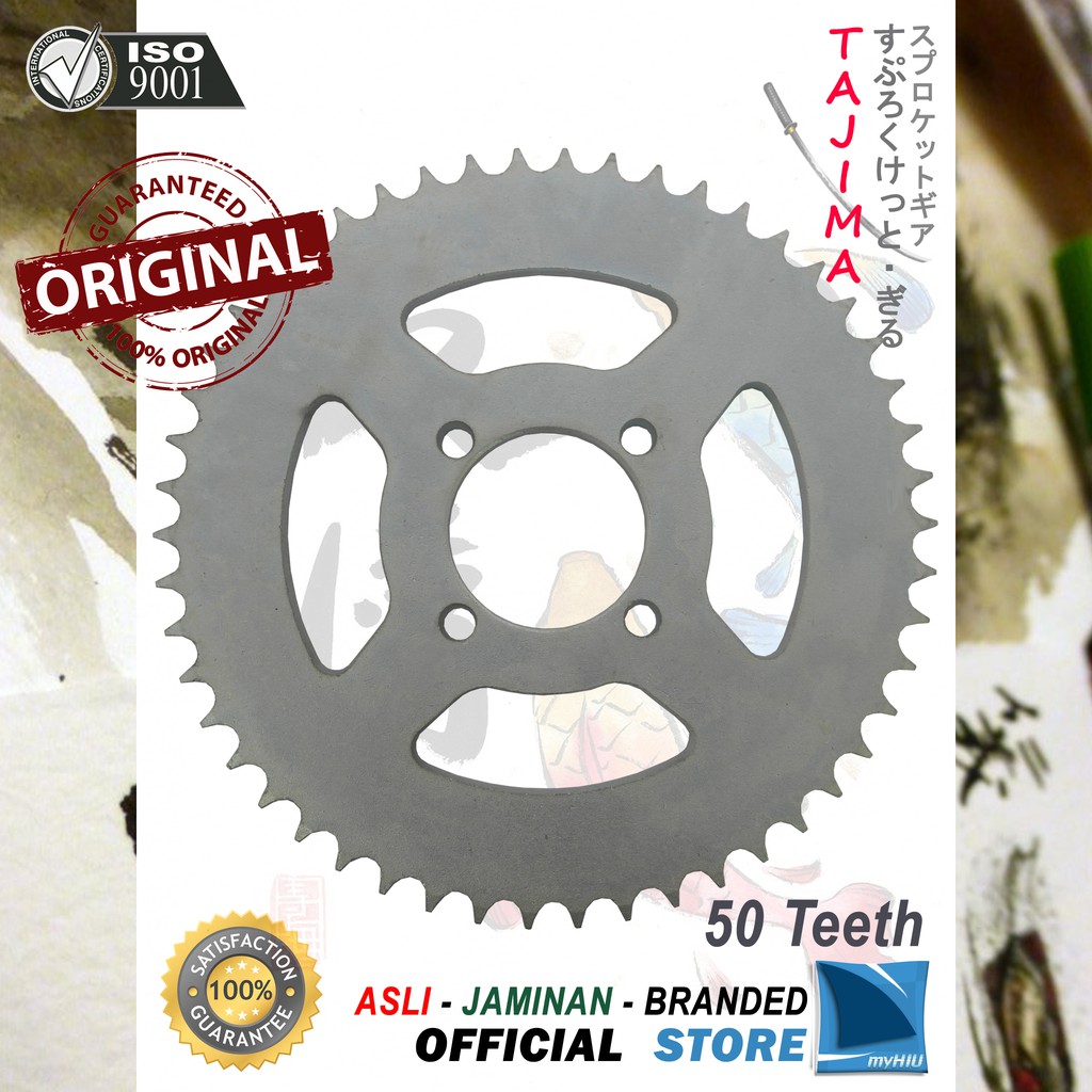 Gigi Tarik 40T ~ 50T SUZUKI Satria 2 Tak, FU Barong Gir Belakang - Rear Sprocket Gear TAJIMA