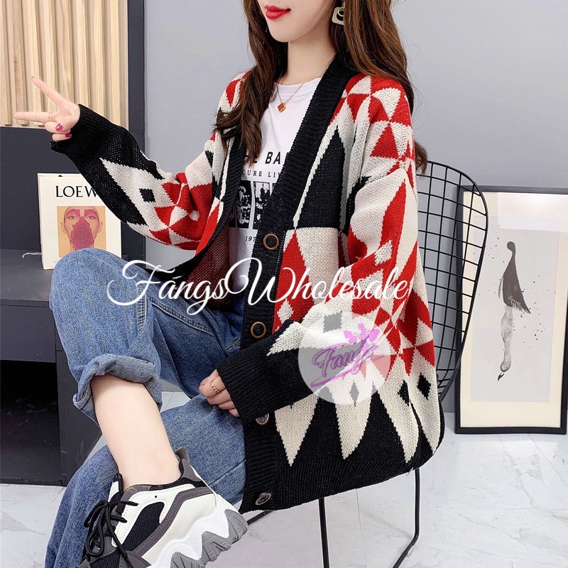 FW B1212 Cardigan Sweater Tebal Premium Luxury