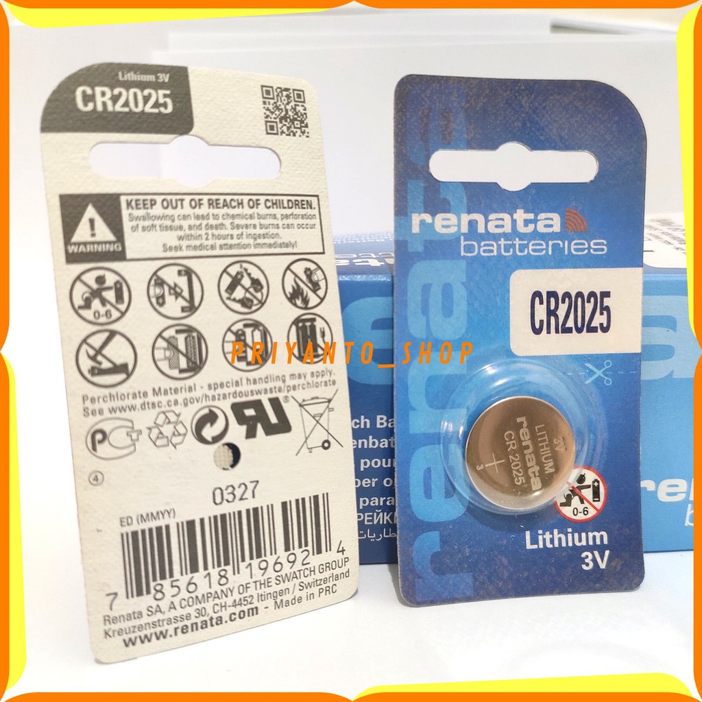 ORIGINAL RENATA CR-2025 CR 2025 3V LITHIUM BATTERY BATERE BATREI