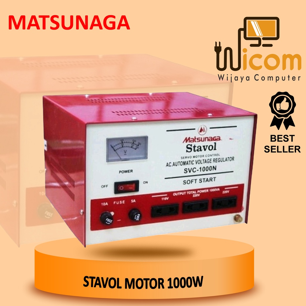 STAVOLT STABILIZER MATSUNAGA 1000 Watt ORIGINAL TERMURAH