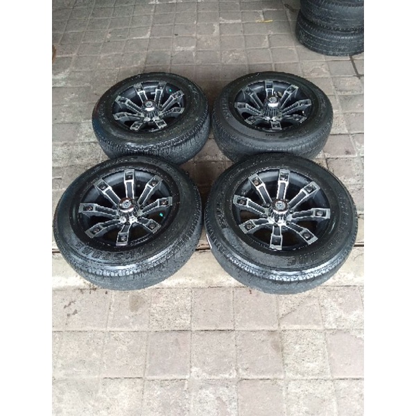 VELG RACING SECOND RING 17 PLUS BAN 265/65 R17 COCOK BUAT MOBIL FORTUNER