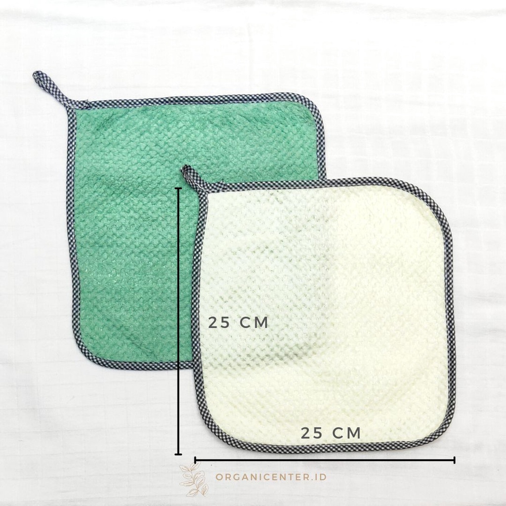 Kain Lap Gantung Lap Serbaguna Pembersih Meja Piring Lap Tangan Reuseable Coral Microfiber