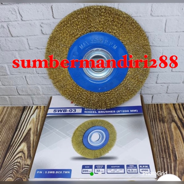 Sikat piring 8" multipro steel wire wheel brush