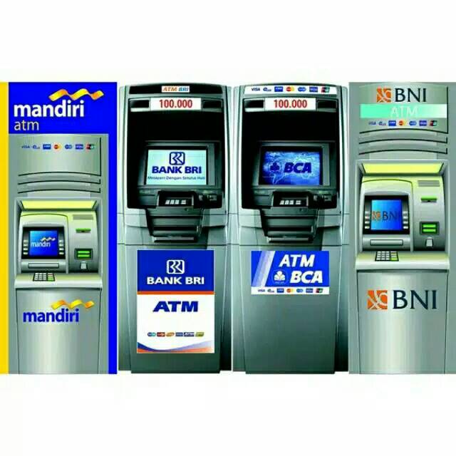 Sticker kulkas 1 pintu dan 2 pintu motif ATM