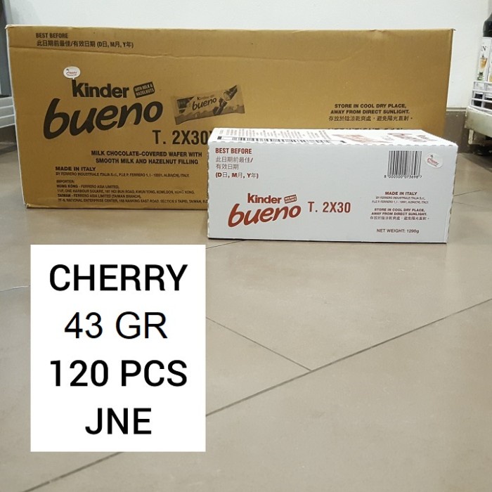 

Fchgtyani Kinder Bueno T2 43 Gr Cokelat 1 Dus 4 Box 120 Pcs Jne Kargo