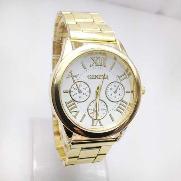 jam tangan fashion geneva chronograph chain watch (1J1) jwa051